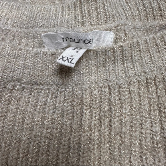 Maurices XXL Tan Gold Wool Knit Blend Sweater - Picture 4 of 5
